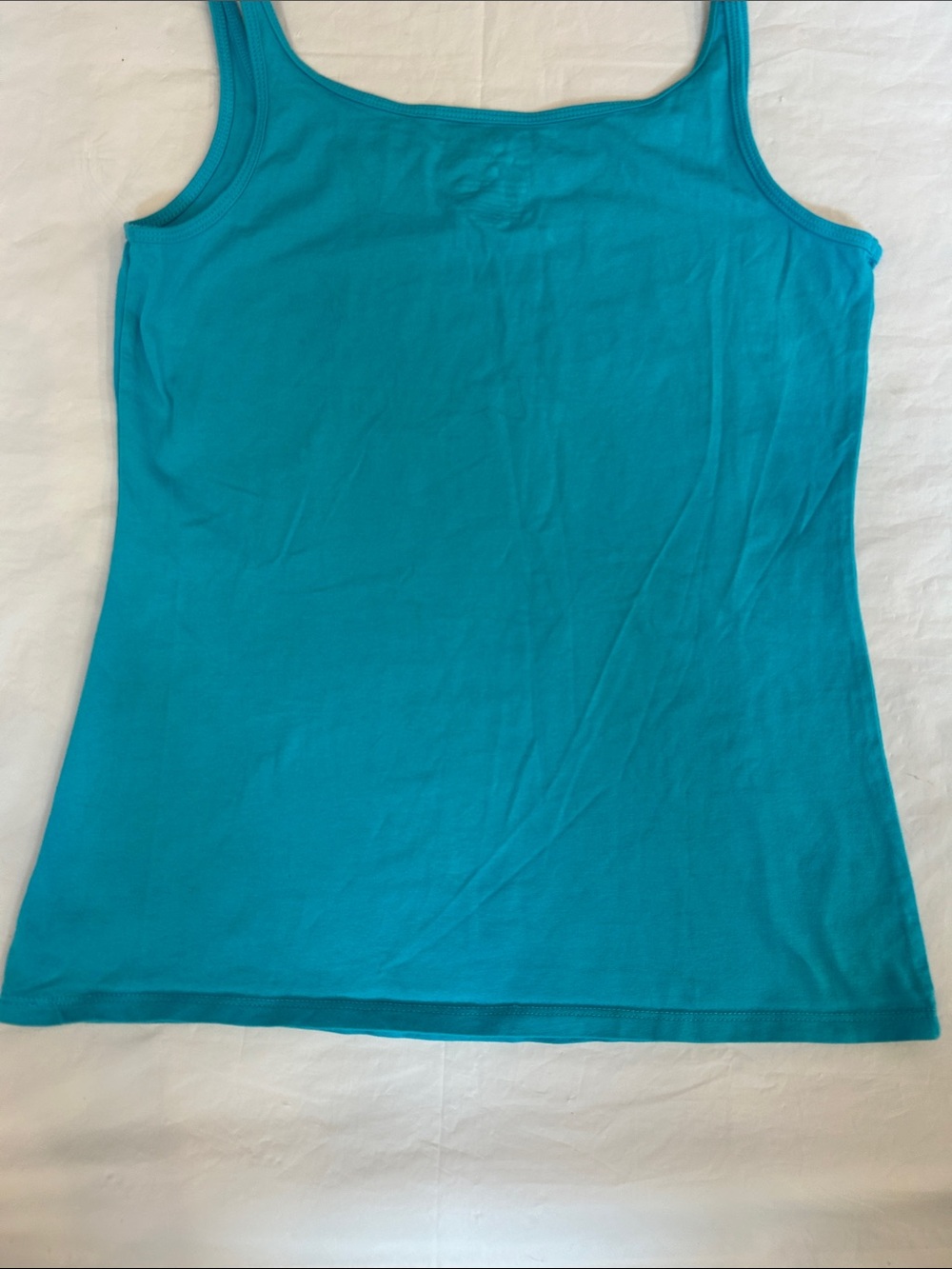 New York & Company Teal Slim-Strap Tank Top - Picture 7 of 9